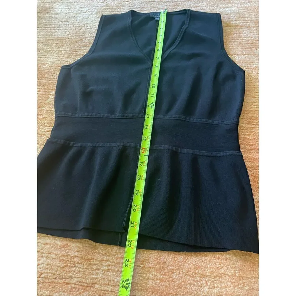 ANDREA JOVINE Black sleeveless top - Picture 5 of 5